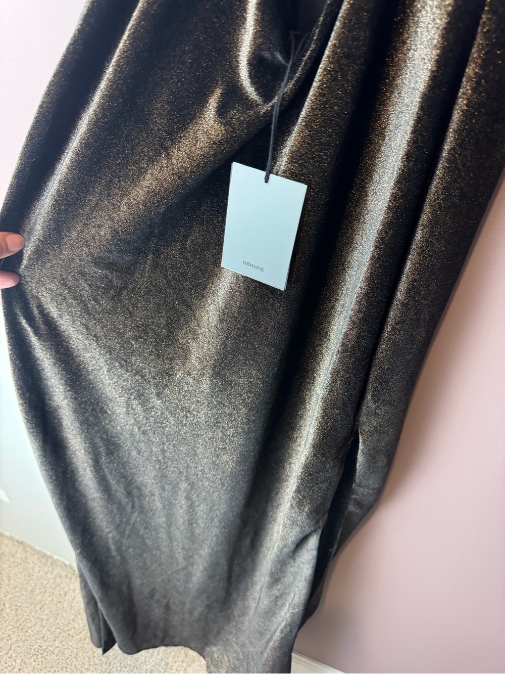 NBD Velvet Maxi Slit Dress XS - Picture 8 of 10